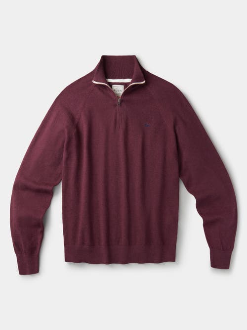 Aubin Bonby Zip Neck Sweater In Burgundy