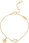 COACH Tea Rose & Sculpted C Charm Bracelet
