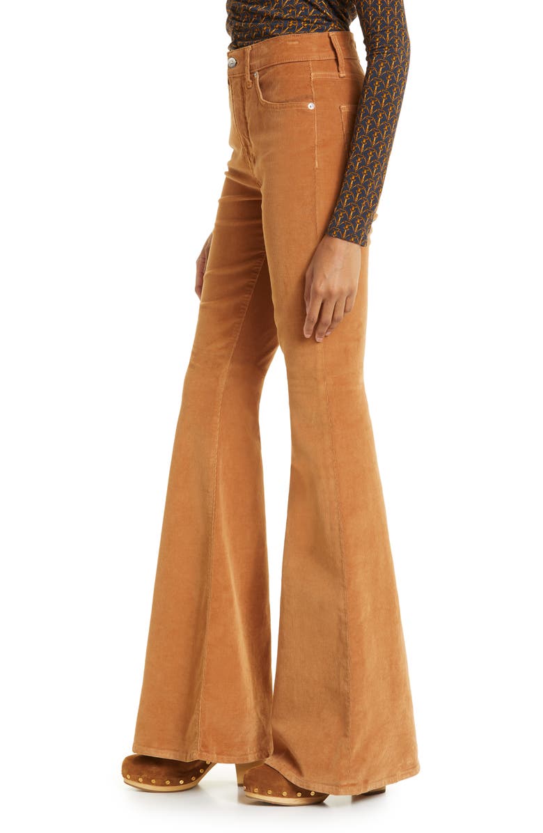 Veronica Beard Sheridan High Waist Flare Leg Corduroy Pants, Alternate, color,
