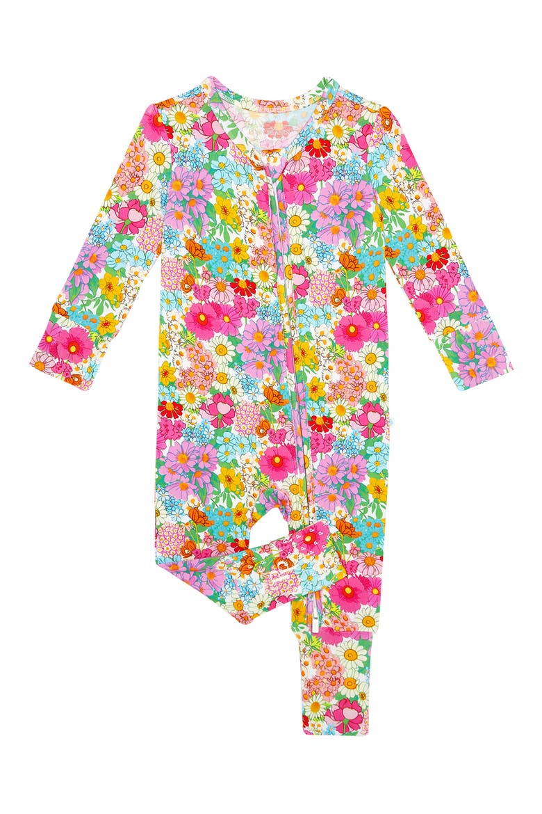 Printed Convertible Footie, Main, color, PINK