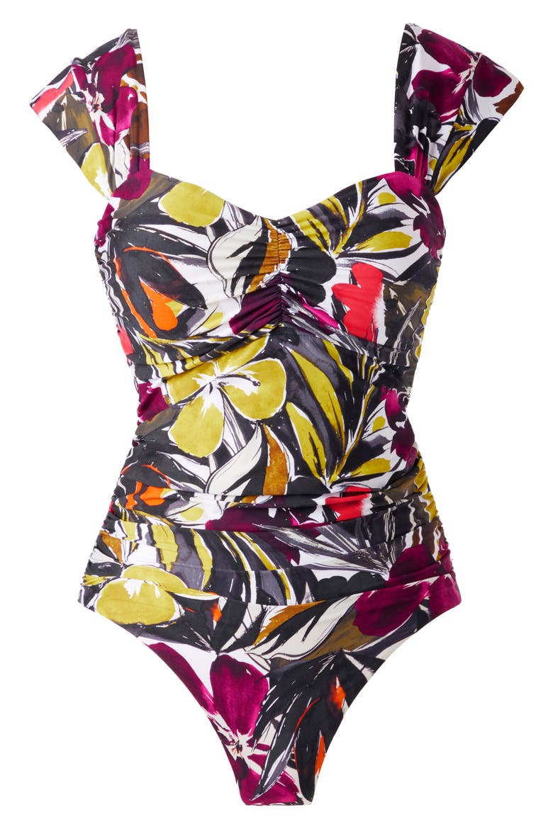 Hot House Natalie One-Piece Swimsuit, Alternate, color, MULTI WHITE