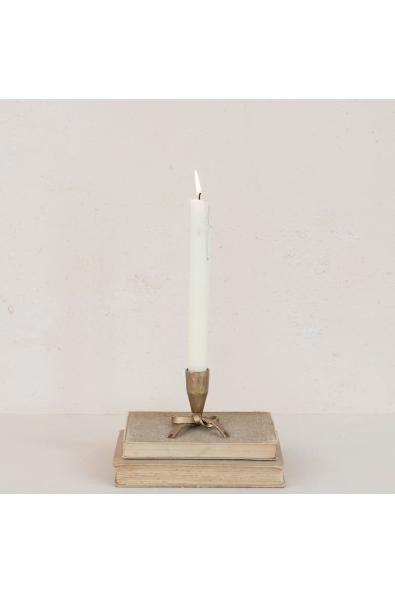 Bow Shaped Taper Holder, Alternate, color, Brass