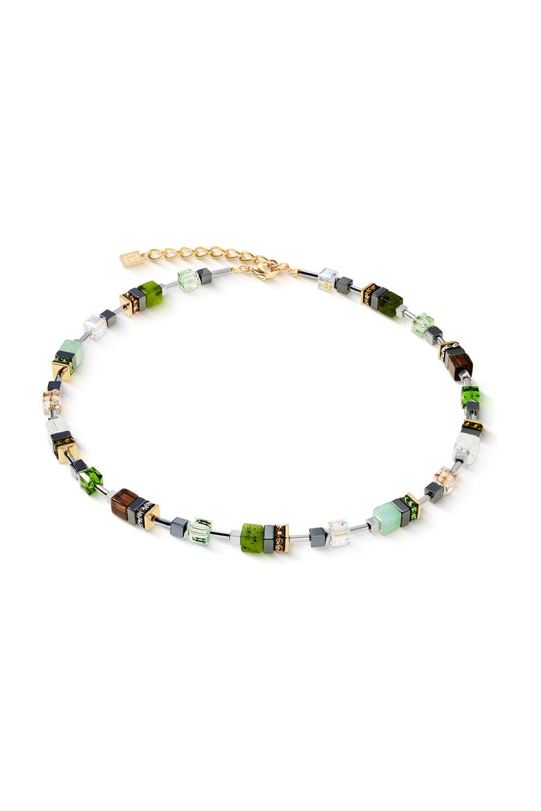 Geocube Precious Motion Necklace, Main, color, Forest Light