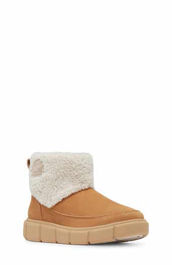 SOREL Kids' Explorer III Faux Fur Waterproof Slip-On Boot