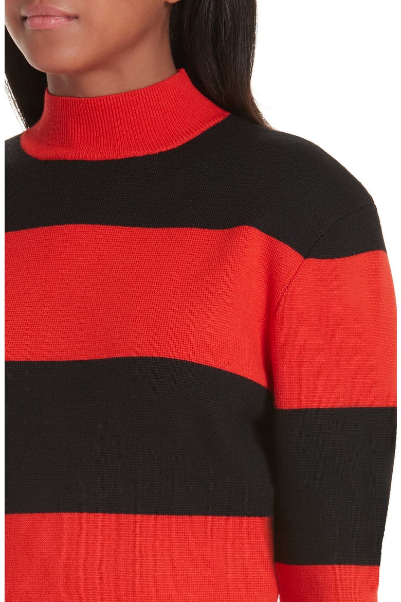Stripe Wool Sweater, Alternate, color, RED AND BLACK COMBO
