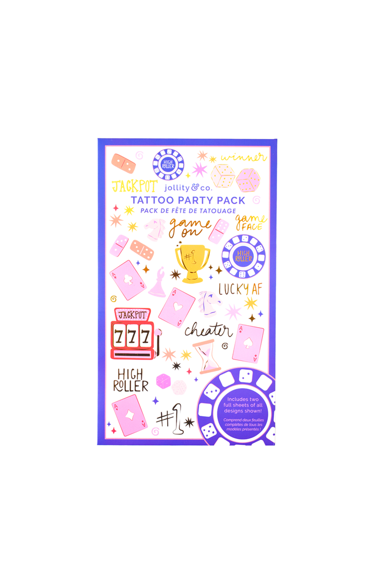 Jollity 
Co. Game Night Tattoo Party Pack, Main, color, Assorted Pre-Pack