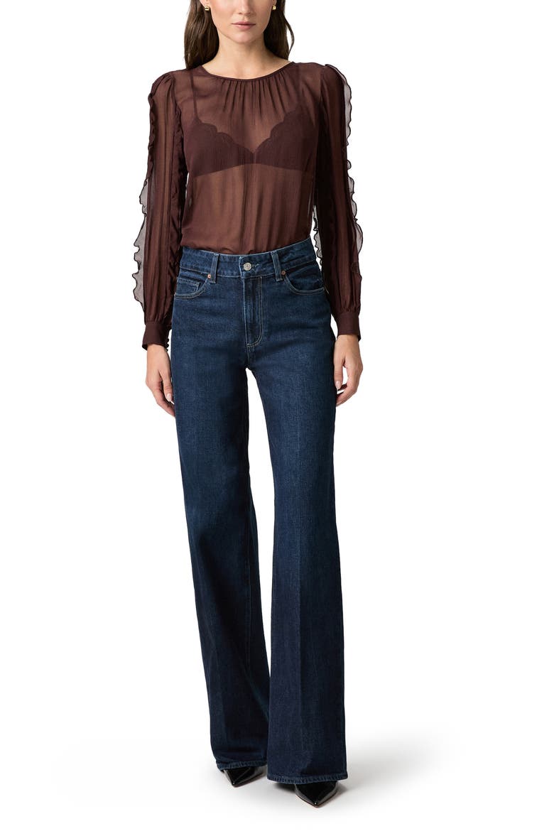 Sasha High Waist Wide Leg Jeans, Alternate, color, DWELL