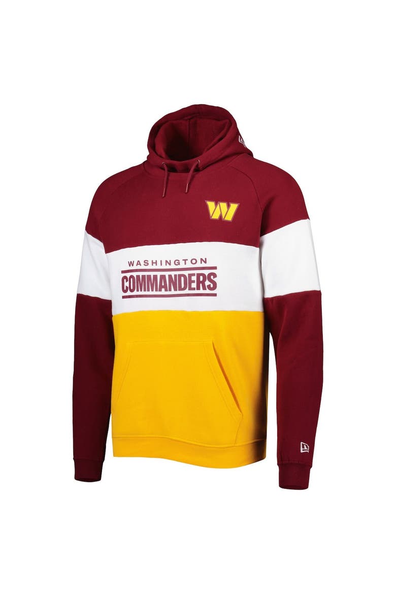 Men's New Era Gold Washington Commanders Colorblock Current Pullover Hoodie, Alternate, color, Gold