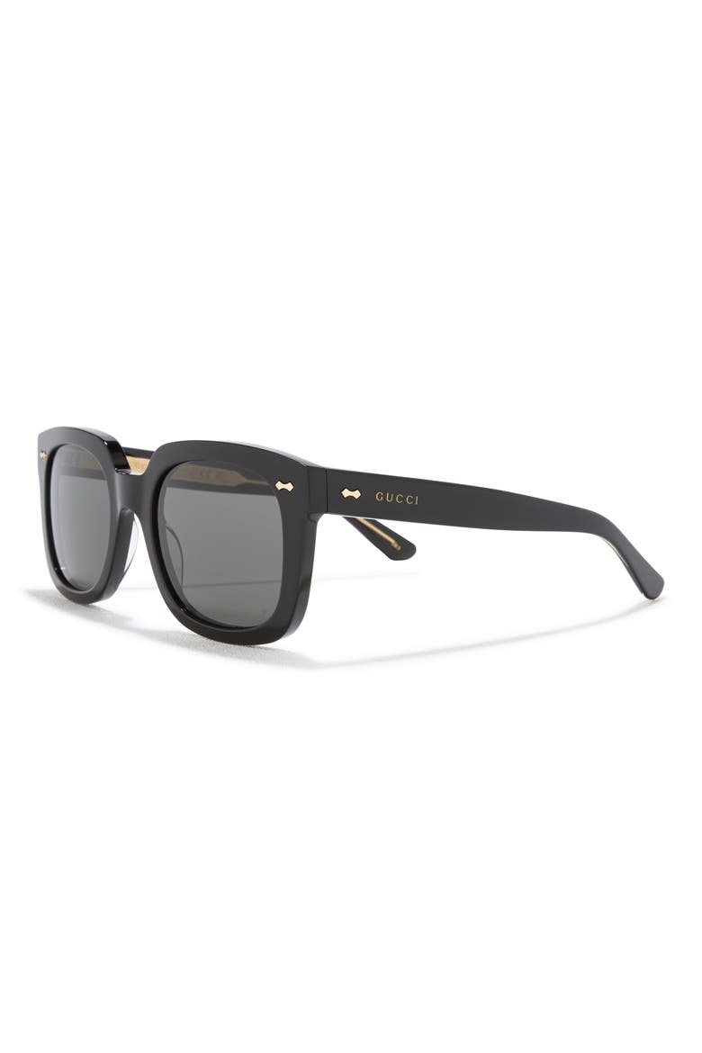 54mm Square Sunglasses, Alternate, color, BLACK BLACK GREY