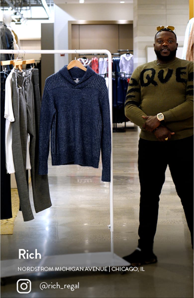 Men's Midweight Shawl Collar Sweater, sales video thumbnail