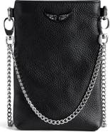 Zadig & Voltaire Rock Pebbled Leather Phone Pouch
