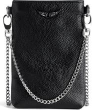 Zadig & Voltaire Rock Pebbled Leather Phone Pouch