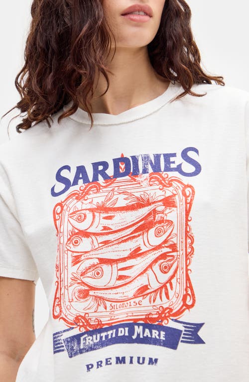 Bdg Urban Outfitters Sardines Relaxed Cotton Graphic T-shirt In White