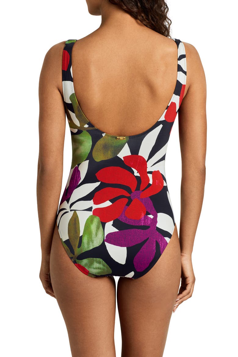 Ring Underwire One-Piece Swimsuit, Alternate, color, MULTI