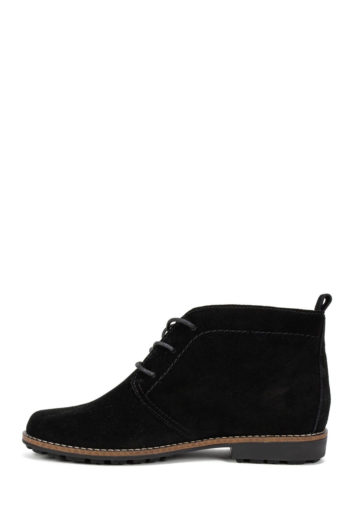 White Mountain Footwear Auburn Suede Bootie, Alternate, color, Black/Suede