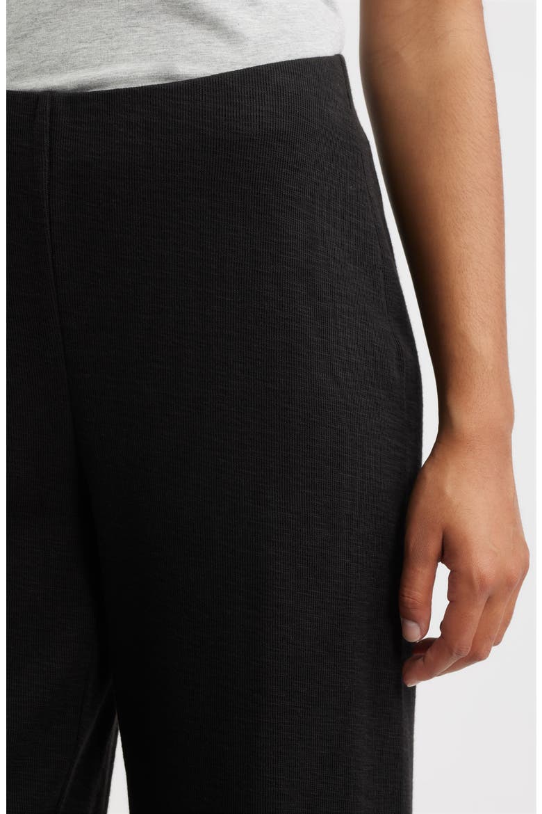 Organic Cotton Ankle Straight Leg Pants, Alternate, color, BLACK