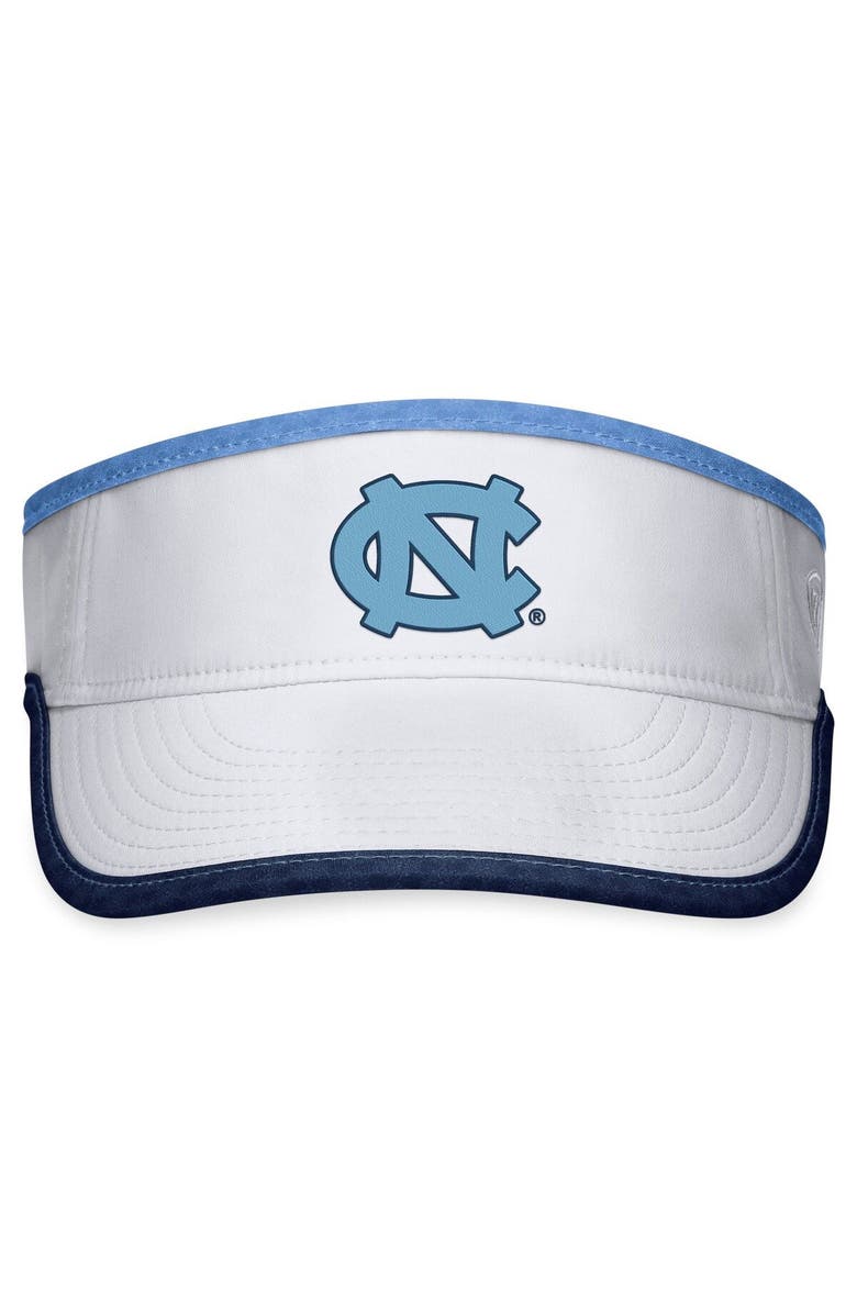 TOP OF THE WORLD Men's Top of the World White North Carolina Tar Heels Daybreak Adjustable Visor, Alternate, color,