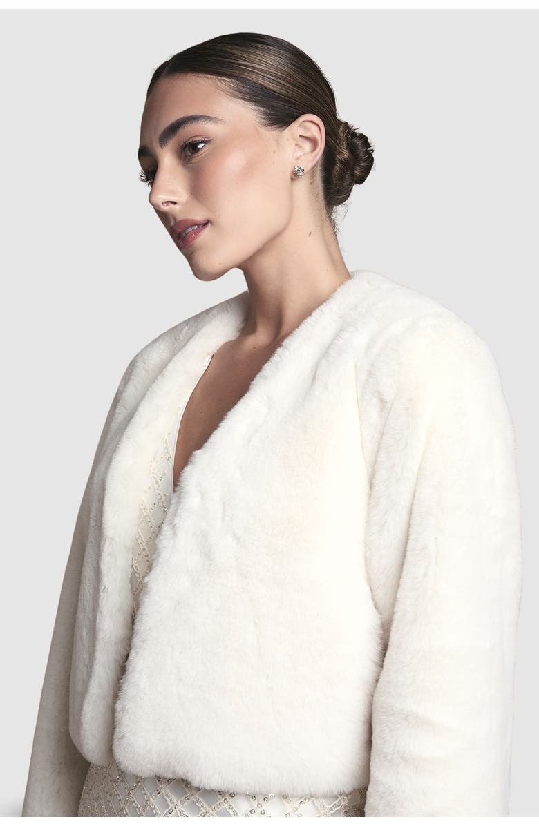 Coast Edge To Edge Faux Fur Coat, Alternate, color, Ivory