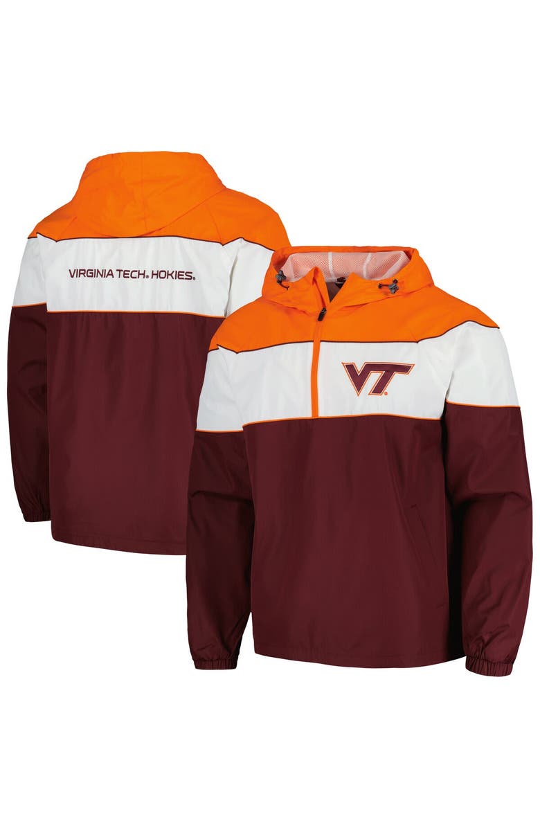 G-III SPORTS BY CARL BANKS Men's G-III Sports by Carl Banks Maroon Virginia Tech Hokies Center Line Half-Zip Raglan Hoodie Jacket, Main, color, Maroon