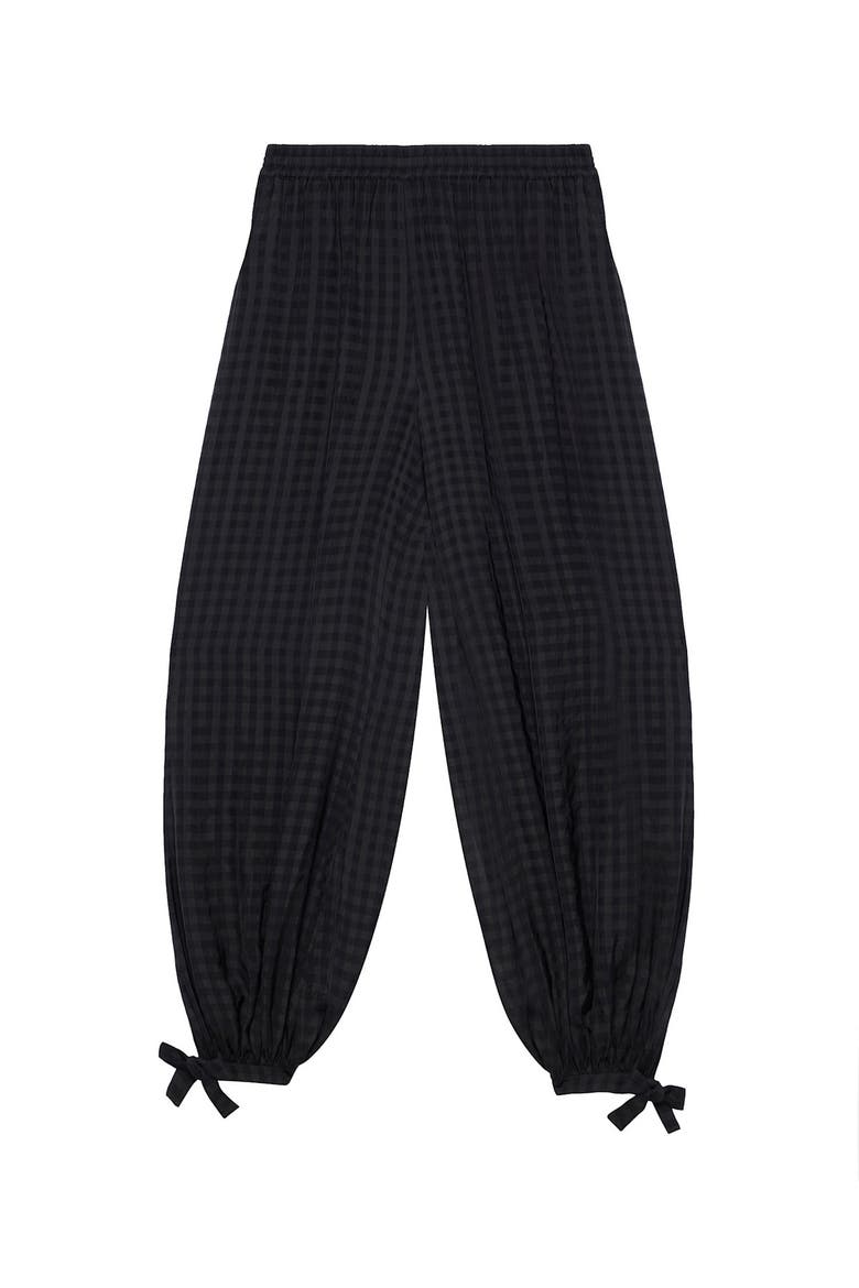Checked Soft Balloon Trousers, Alternate, color, Black