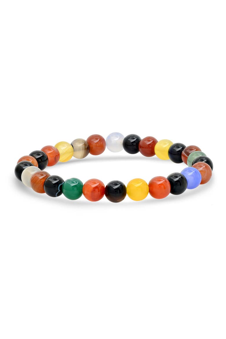 Stretch Agate Bracelet, Main, color, BROWN MULTI