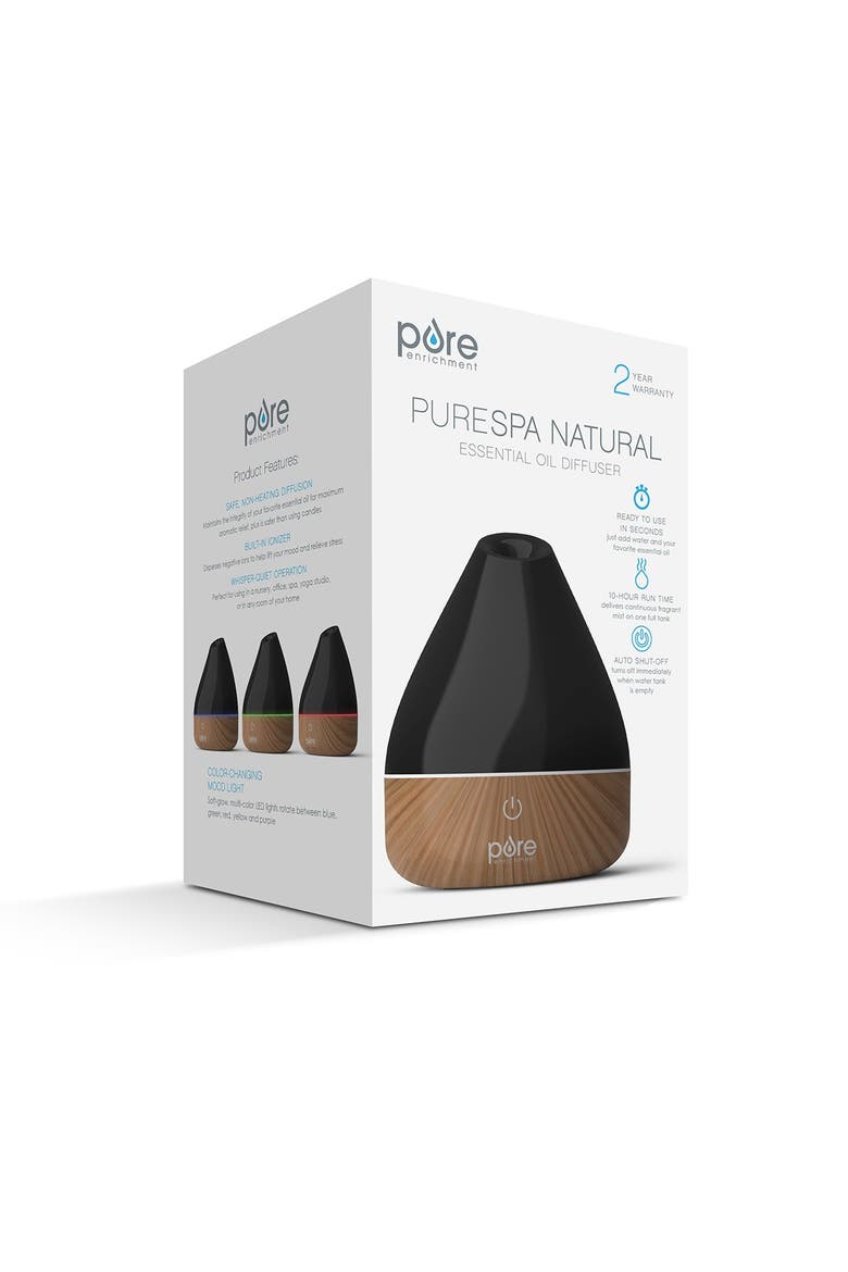 PureSpa Natural Essential Oil Diffuser - Black, Alternate, color, NONE