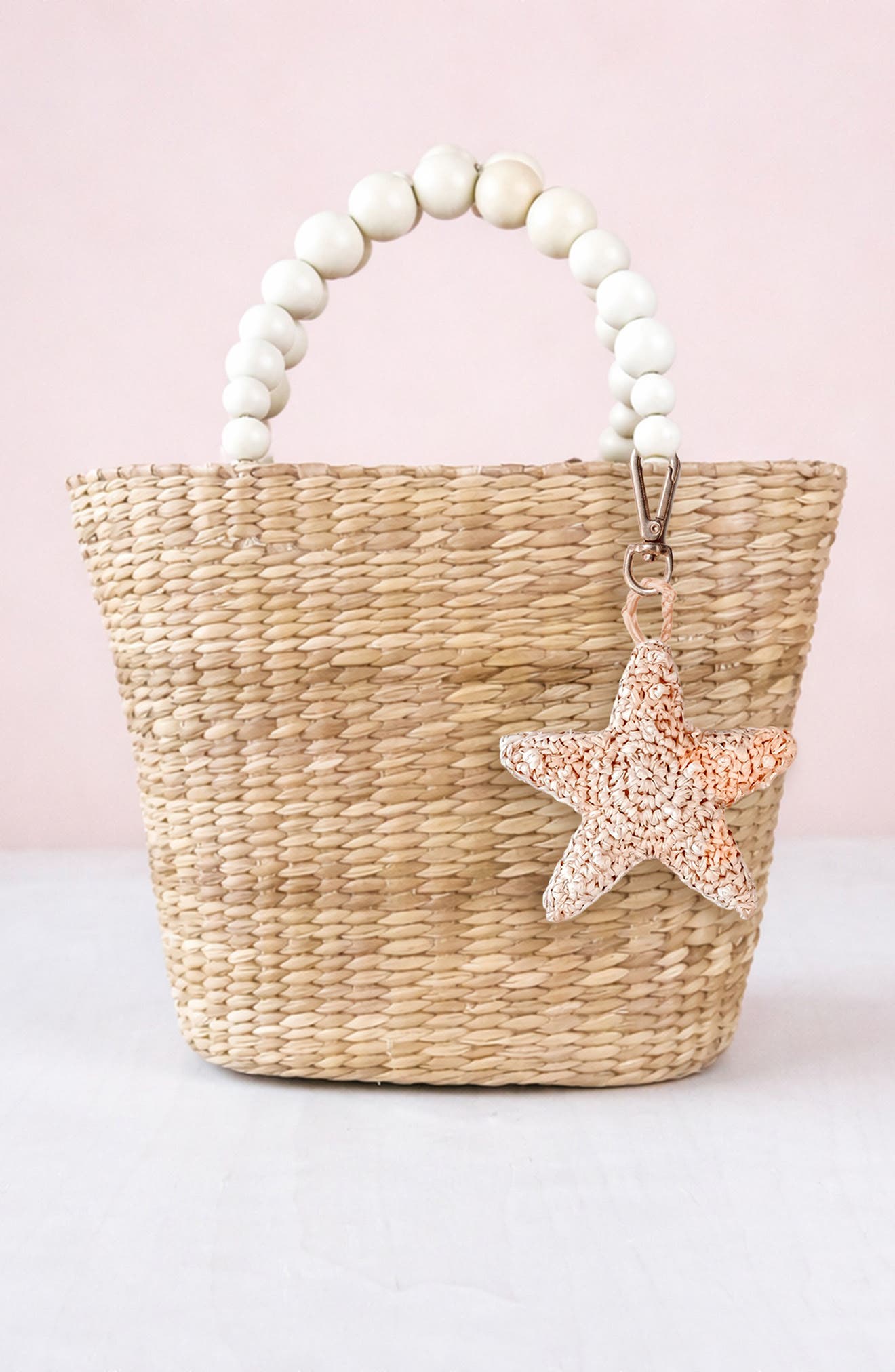 LIKHA Starfish Raffia Bag Charm, Alternate, color, 