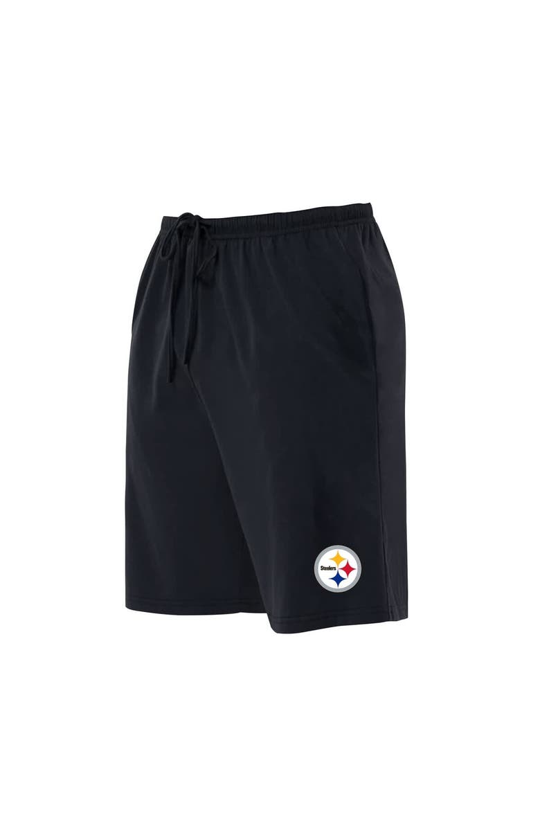 CONCEPTS SPORT Men's Concepts Sport  Black Pittsburgh Steelers Big & Tall Fleece Lounge Shorts, Main, color, Black