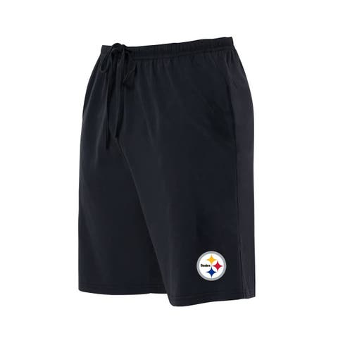 Men's Concepts Sport  Black Pittsburgh Steelers Big & Tall Fleece Lounge Shorts