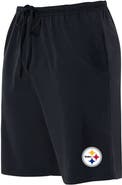 CONCEPTS SPORT Men's Concepts Sport  Black Pittsburgh Steelers Big & Tall Fleece Lounge Shorts