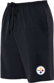 CONCEPTS SPORT Men's Concepts Sport Black Pittsburgh Steelers Big & Tall Fleece Lounge Shorts