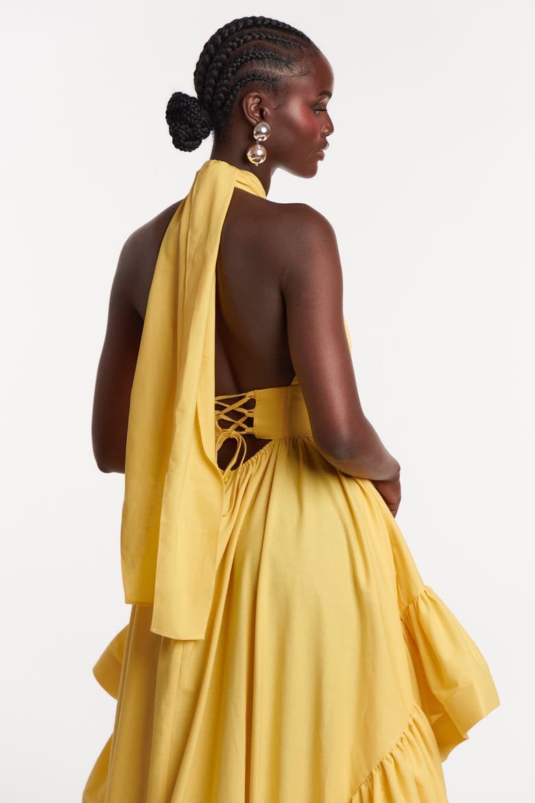 Ima Hi Low Dress, Alternate, color, Yellow