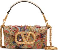 Valentino Garavani Small Locò VLOGO Beaded Paisley Shoulder Bag