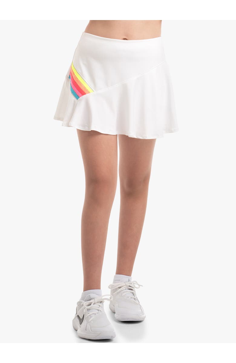 Lucky in Love Prisma Stripe Skirt, Main, color, Rainbow