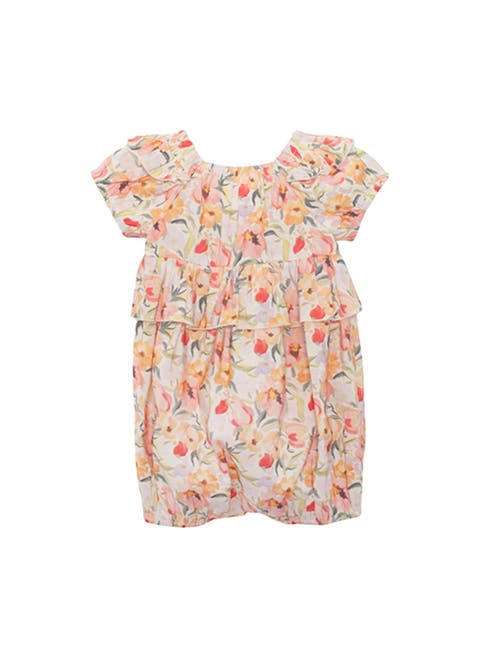 Blooming Florals Short Gathered Sleeve Romper