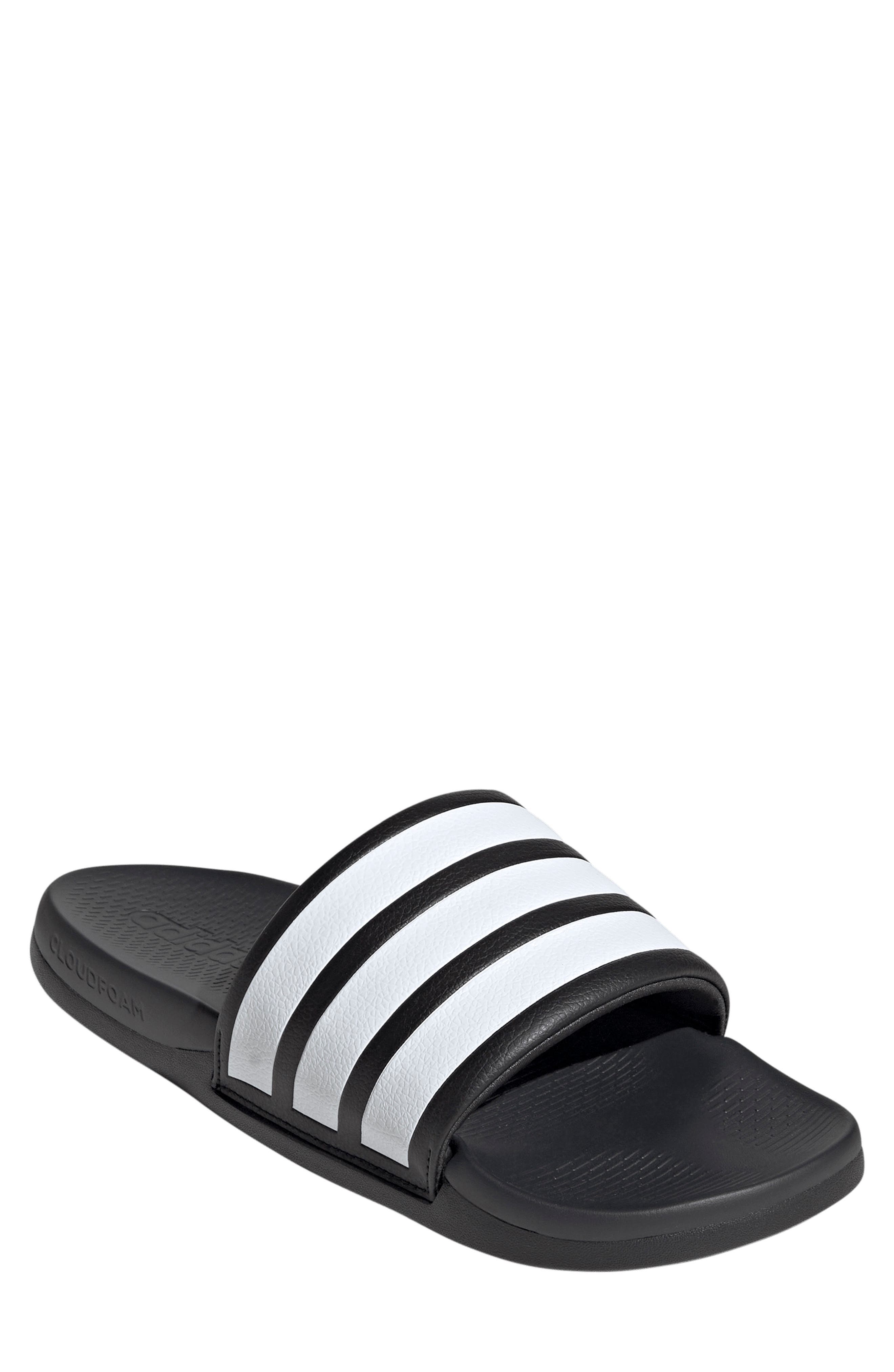 Gender Inclusive Adilette Comfort 2.0 Slide Sandal, Main, color, CORE BLACK/ FTWR WHITE/ CARBON