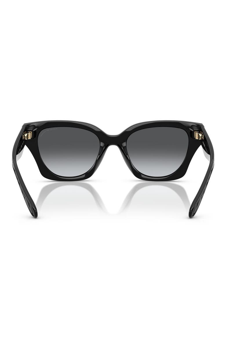 53mm Polarized Gradient Butterfly Sunglasses, Alternate, color, BLACK