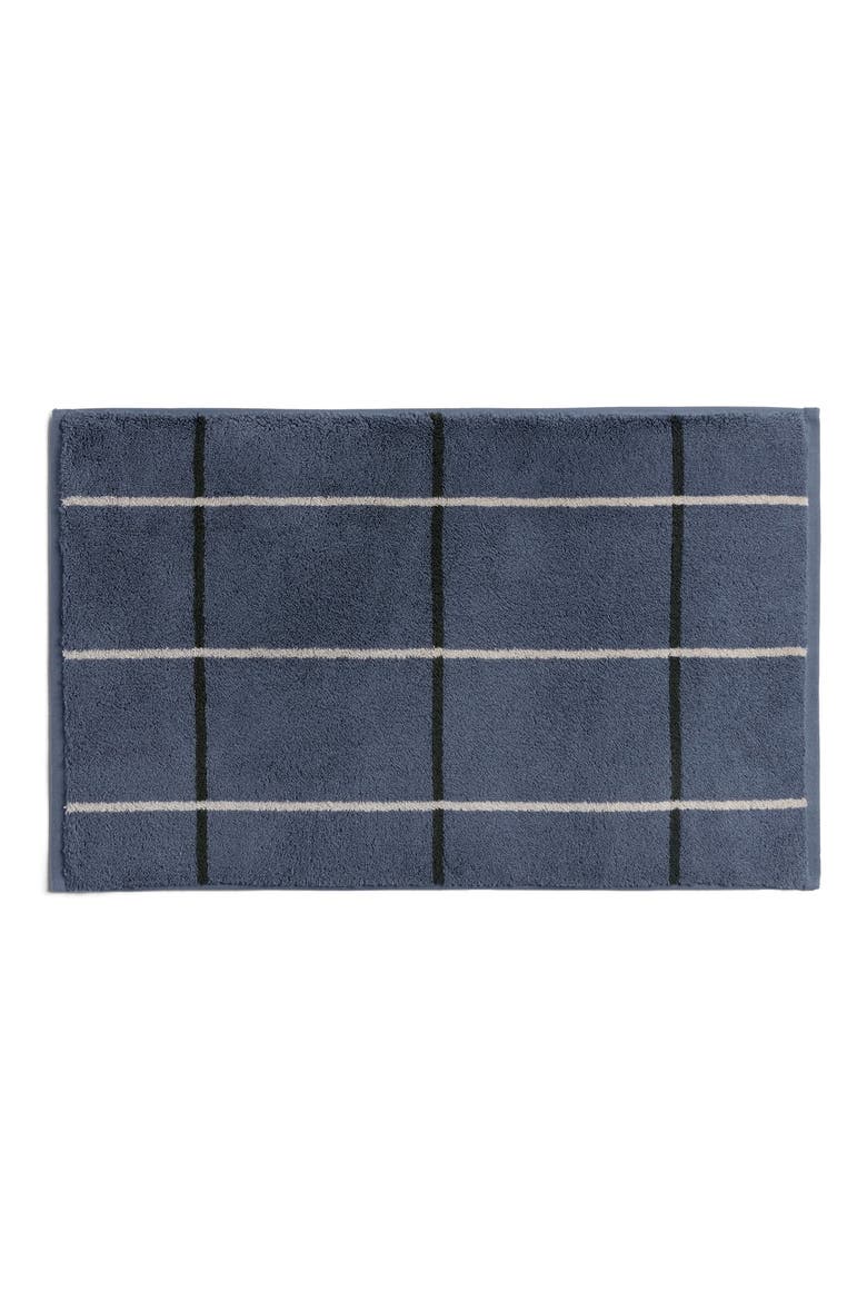 Plush Organic Cotton Bath Mat, Main, color, DUSK WINDOWPANE