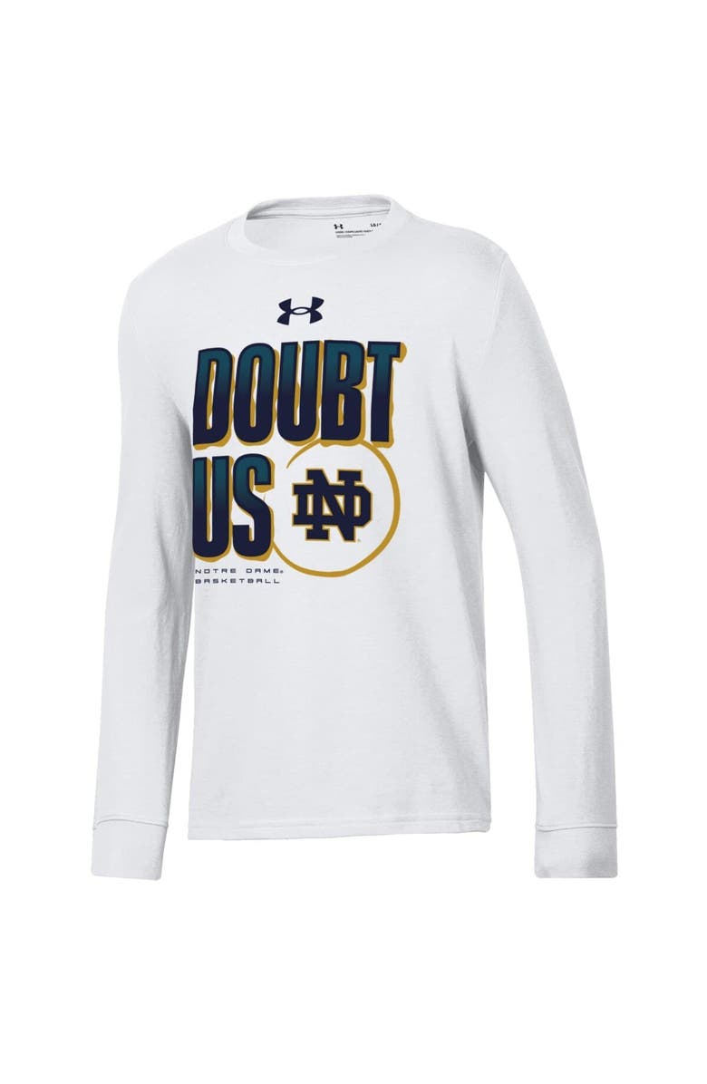 Under Armour Youth Under Armour  White Notre Dame Fighting Irish March Madness Unity Long Sleeve T-Shirt, Alternate, color, 