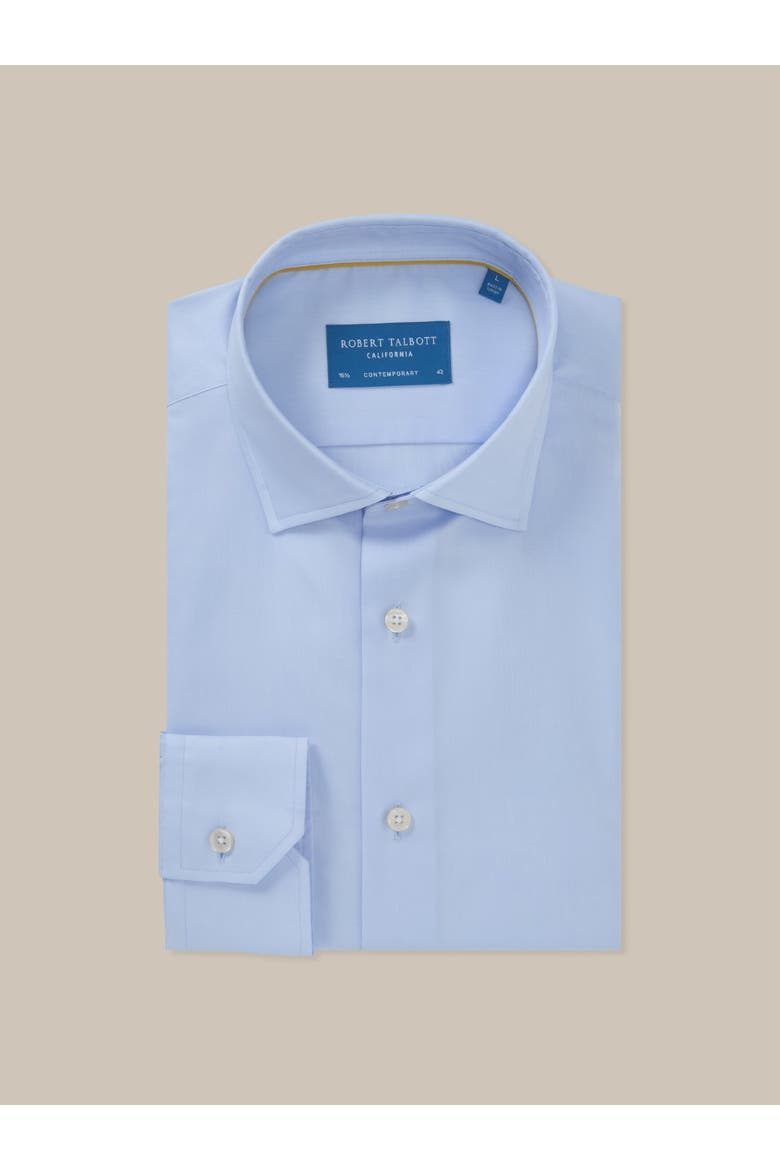 Reynolds Twill Contemporary Fit Shirt, Main, color, Light Blue