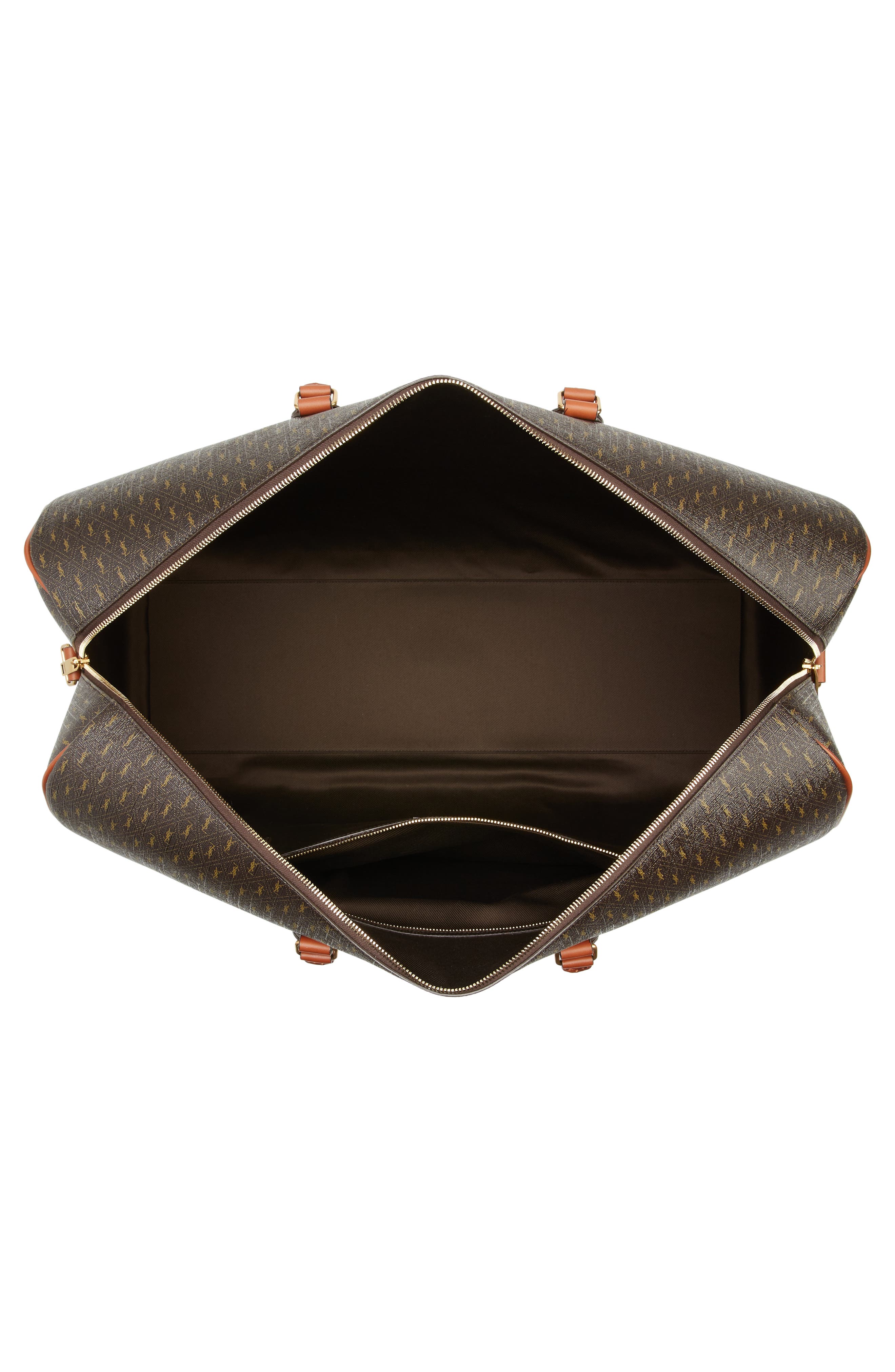Saint Laurent Le Monogramme Coated Canvas Duffle Bag, Alternate, color, 