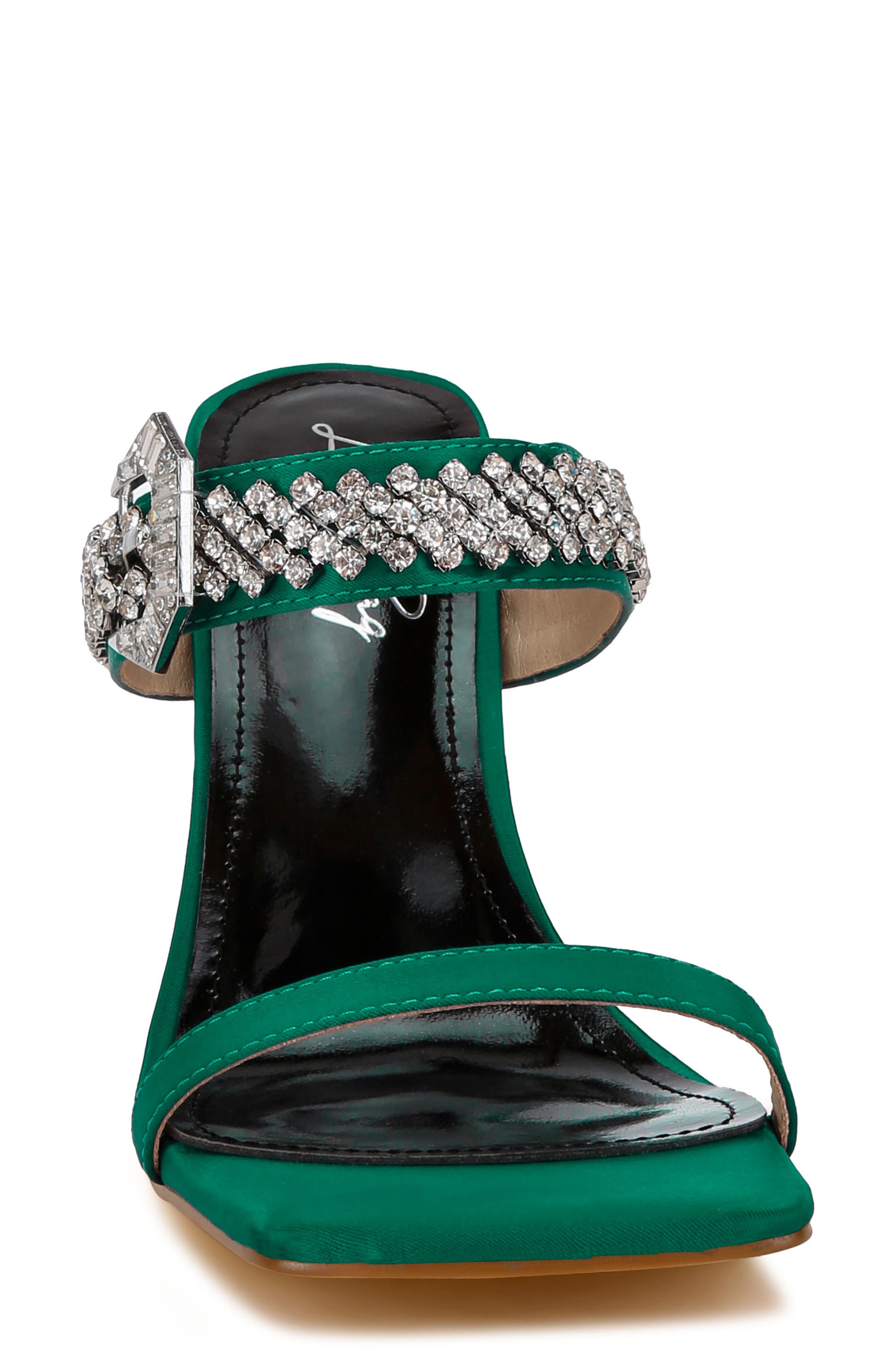 Vitrlne Slide Sandal, Alternate, color, GREEN SATIN