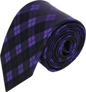 Trafalgar Digby Checkered Plaid Silk Necktie