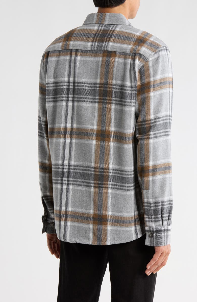 WEATHERPROOF VINTAGE Heavyweight Flannel Plaid Shirt Jacket, Alternate, color, Castor Grey