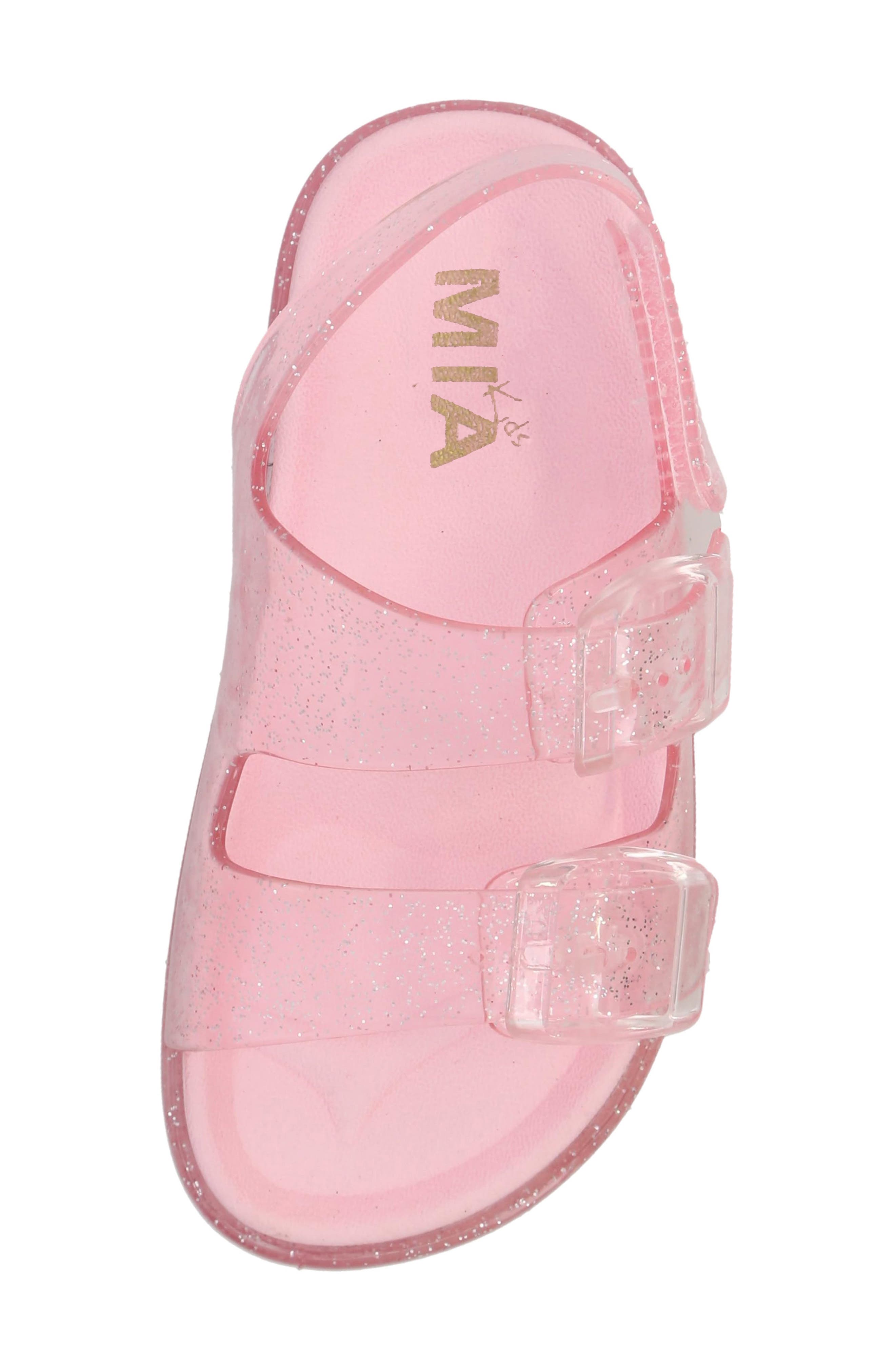 MIA Kids' Lolli Clear Glitter Sandal, Alternate, color, Pink