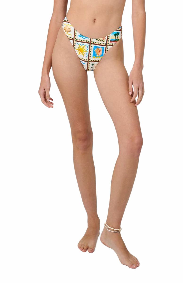 WeWoreWhat Classic Scoop Bottom, Alternate, color, Off White Mlti