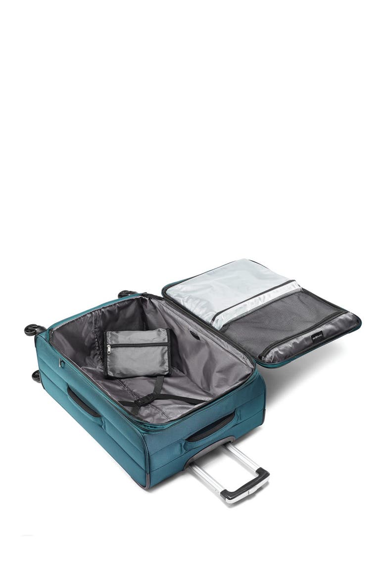 Expandable 25" Spinner Softside Suitcase, Alternate, color, TEAL