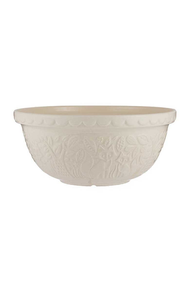MASON CASH In The Forest Fox Size 12 Mixing Bowl, Cream, 4.25 Quart, Main, color, Cream