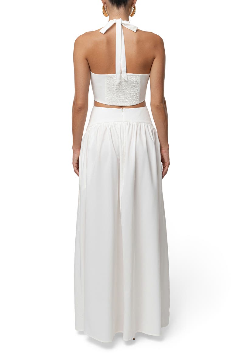 Haven Halter Crop Top & Maxi Skirt Set, Alternate, color, IVORY