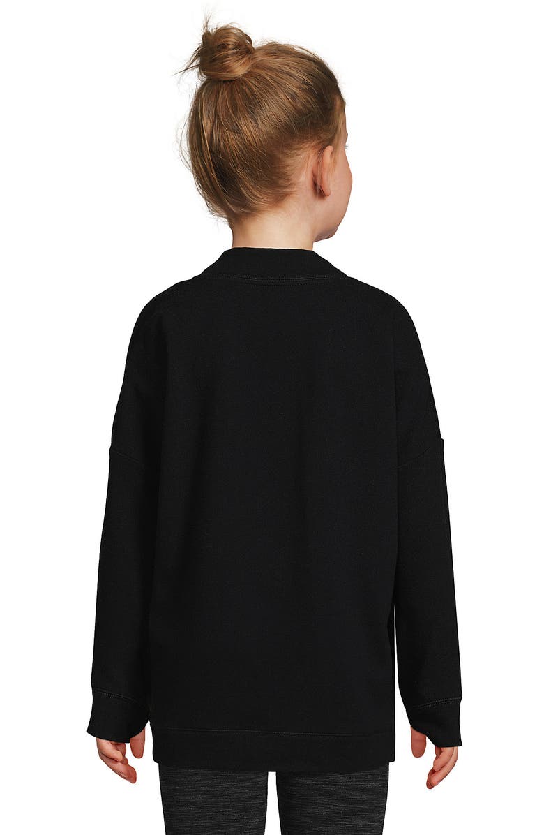 Lands' End Girls Active Cardigan, Alternate, color, Black
